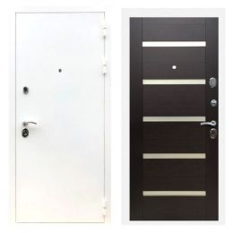 Дверь входная Great Doors Х5 Шагрень Белая Царга СБ-14 Венге Белый Лакобель