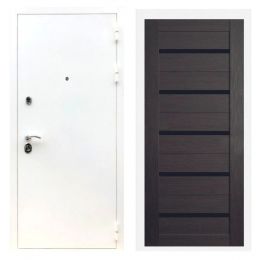 Дверь входная Great Doors Х5 Шагрень Белая Царга СБ-14 Венге Темный Лакобель