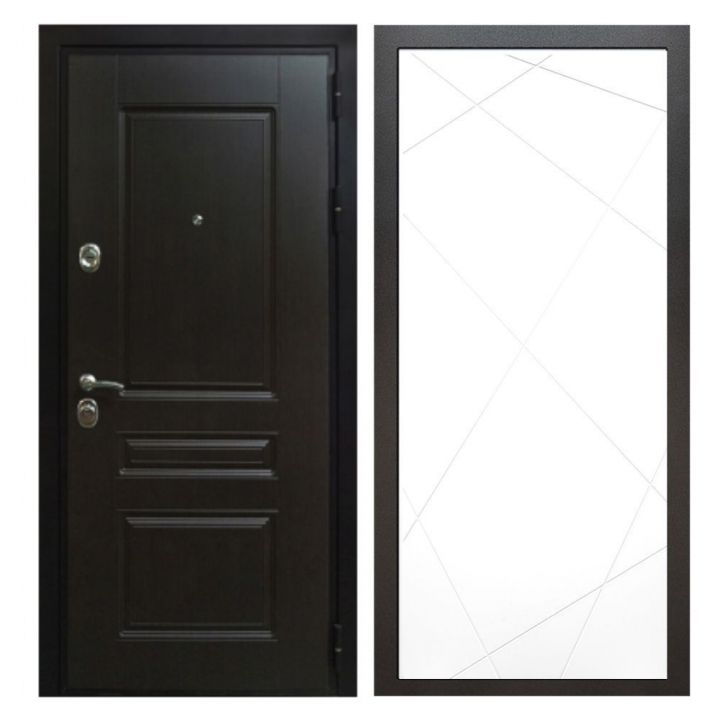Дверь входная металлическая Great Doors Х Премиум Венге ФЛ-291 Белый Софт