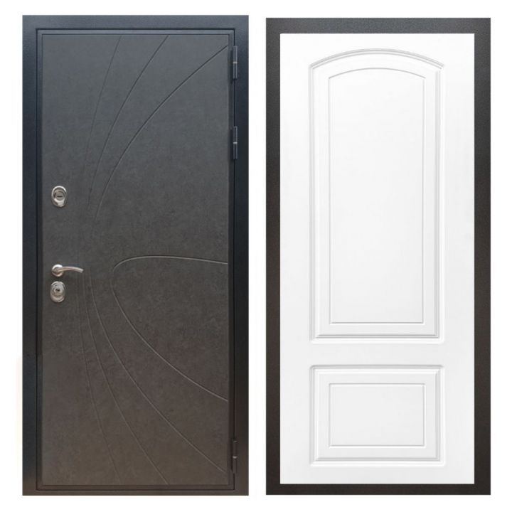 Дверь входная Great Doors X248 Штукатурка Графит ФЛ-138 Белый Софт