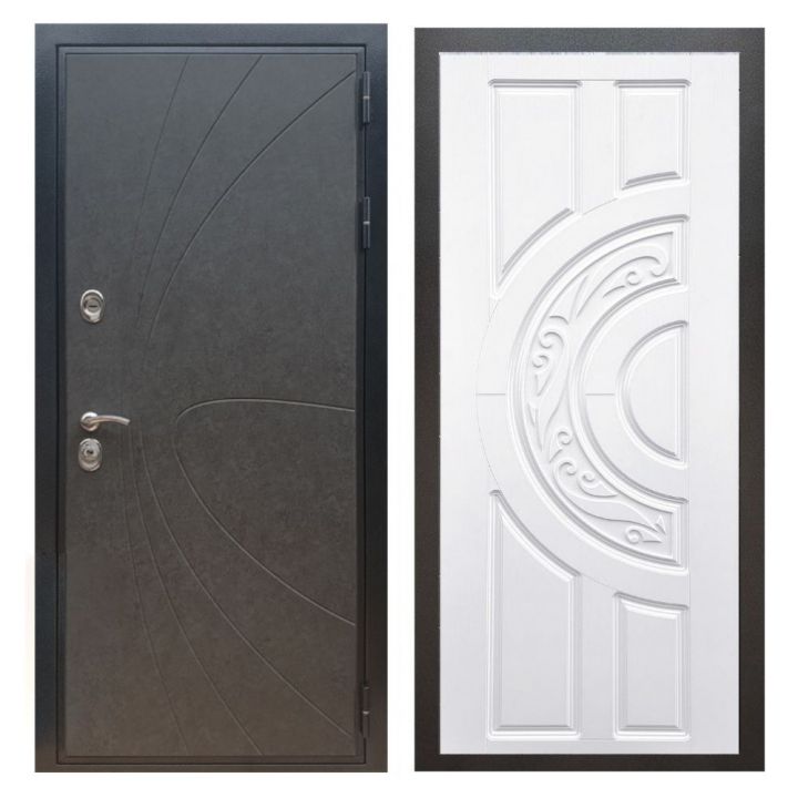 Дверь входная Great Doors X248 Штукатурка Графит ФЛ-232 Белый Софт