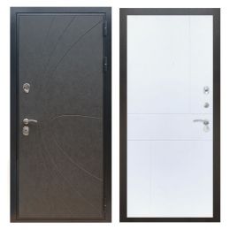 Дверь входная Great Doors X248 Штукатурка Графит ФЛ-290 Белый Софт