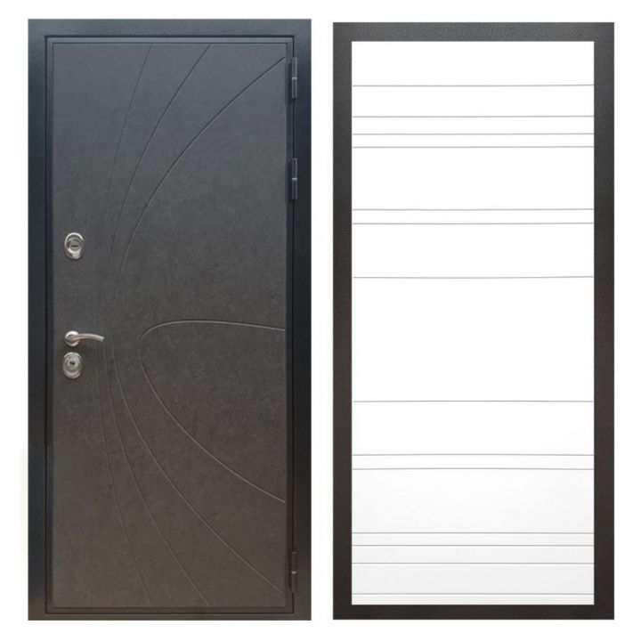 Дверь входная Great Doors X248 Штукатурка Графит ФЛ-14 Белый Софт