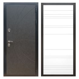 Дверь входная Great Doors X248 Штукатурка Графит ФЛ-14 Белый Софт