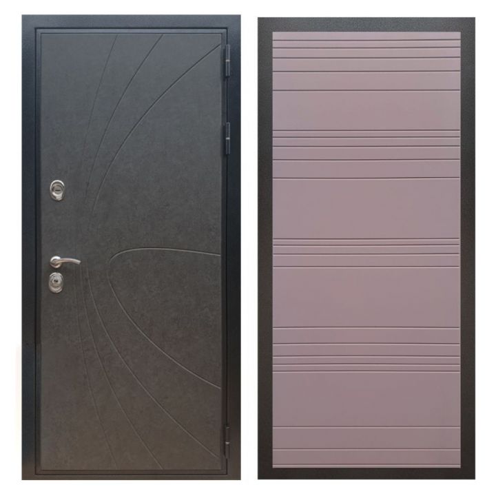 Дверь входная Great Doors X248 Штукатурка Графит ФЛ-14 Ясень Шоколад