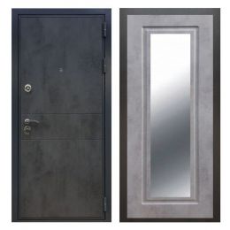 Дверь входная Great Doors X290 Бетон Темный Зеркало Мини ФЛЗ-120 Бетон Темный