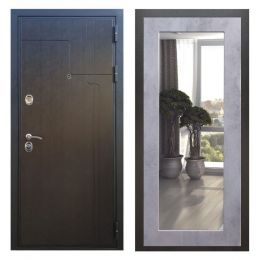 Дверь входная Great Doors Х246 Венге Зеркало 18 Бетон Светлый