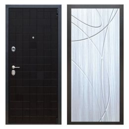 Дверь входная металлическая Great Doors Х12 Тетрис Ясень Черный ФЛ-247 Сандал Светлый