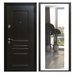 Дверь входная Great Doors Х Премиум Венге Зеркало XL Белый Софт