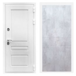 Дверь входная Great Doors Х Премиум Белая Шагрень ФЛ-290 Бетон Светлый