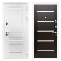 Дверь входная Great Doors Х Премиум Белая Шагрень Царга СБ-14 Венге Белый Лакобель