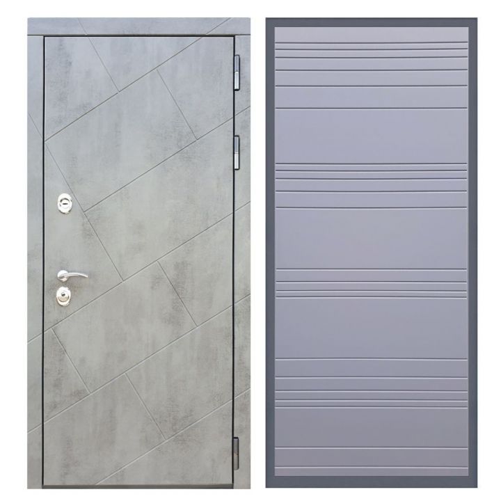 Дверь входная Great Doors Х22 Бетон Темный ФЛ-14 Силк Титан