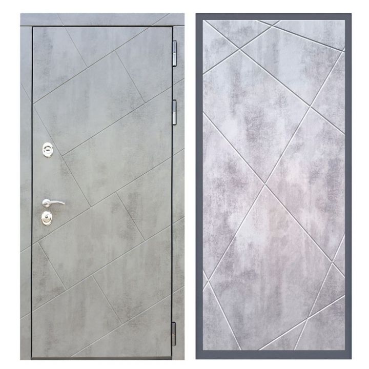 Дверь входная Great Doors Х22 Бетон Темный ФЛ-291 Бетон Светлый
