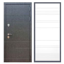 Дверь входная Great Doors Х21 Штукатурка Графит ФЛ-14 Белый Софт