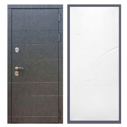 Дверь входная Great Doors Х21 Штукатурка Графит ФЛ-256 Белый Софт