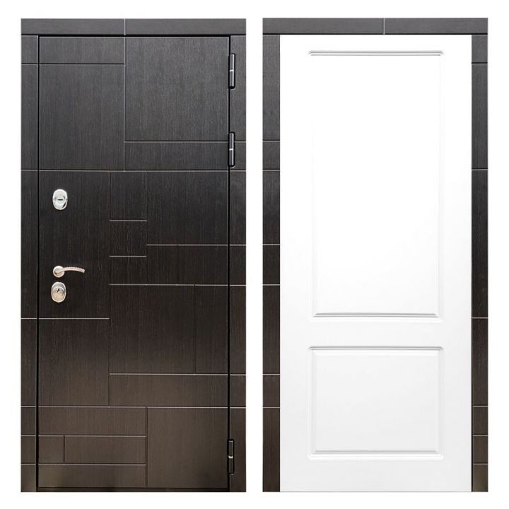 Дверь входная металлическая Great Doors Х20 Венге ФЛ-117 Белый Софт