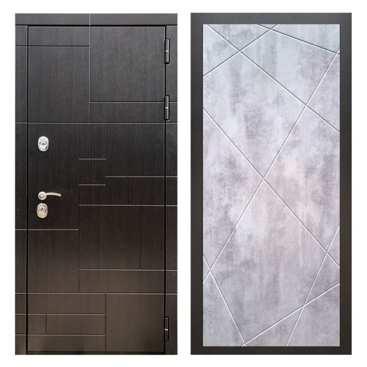 Дверь входная металлическая Great Doors Х20 Венге ФЛ-291 Бетон Светлый