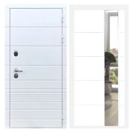 Дверь входная Great Doors X-TR Белый Софт Зеркало ЛФЛС-19 Белый Софт