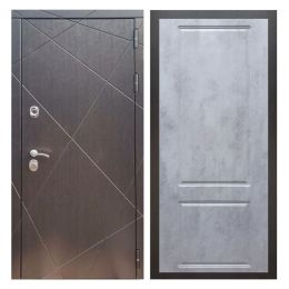 Дверь входная металлическая Great Doors Х13 Венге ФЛ-117 Бетон Темный