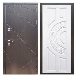 Дверь входная металлическая Great Doors Х13 Венге ФЛ-232 Белый Софт