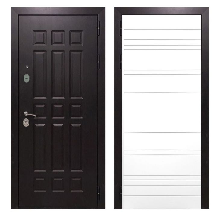 Дверь входная металлическая Great Doors Х8 Венге ФЛ-14 Белый Софт