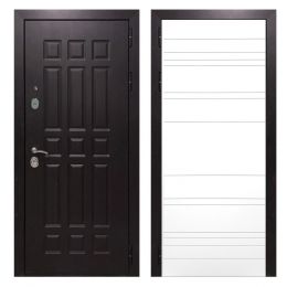 Дверь входная металлическая Great Doors Х8 Венге ФЛ-14 Белый Софт