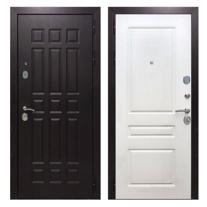 Дверь входная металлическая Great Doors Х8 Венге ФЛ-243 Белый Ясень