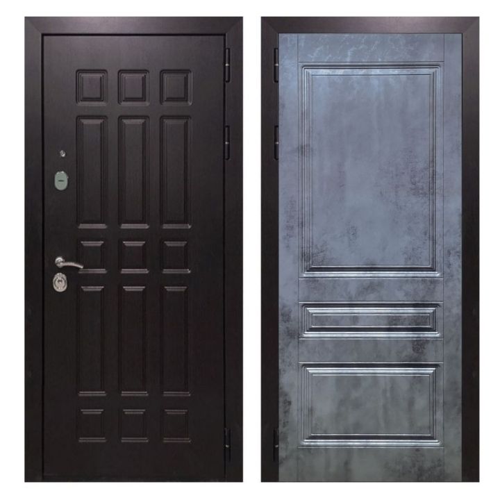 Дверь входная металлическая Great Doors Х8 Венге ФЛ-243 Бетон Темный