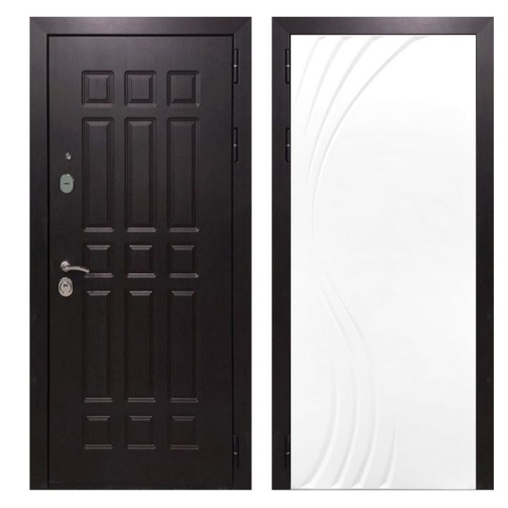 Дверь входная металлическая Great Doors Х8 Венге ФЛ-255 Белый Софт