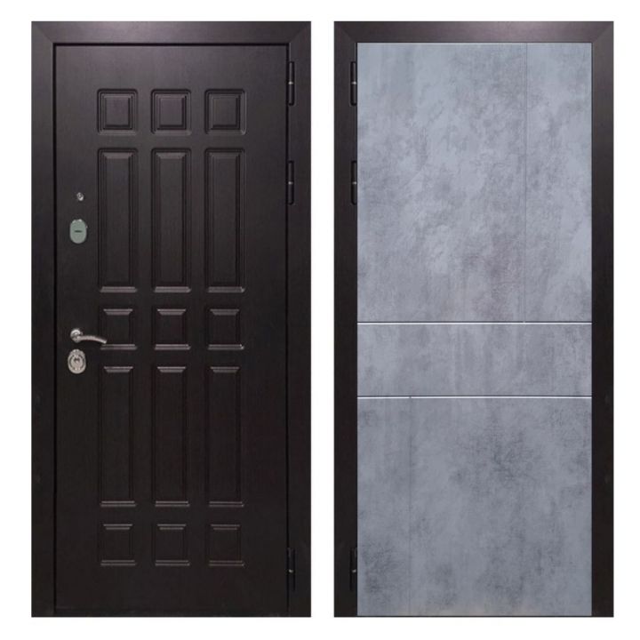 Дверь входная металлическая Great Doors Х8 Венге ФЛ-290 Бетон Темный