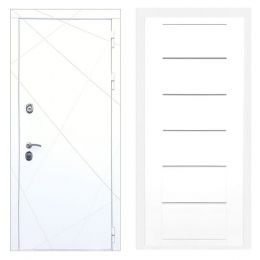 Дверь входная Great Doors Х13 Белая шагрень Сити Белый Ясень