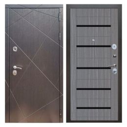 Дверь входная металлическая Great Doors Х13 Венге Царга СБ-14 Лиственница Серая Темный Лакобель