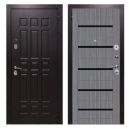 Дверь входная металлическая Great Doors Х8 Венге Царга СБ-14 Лиственница Серая Темный Лакобель