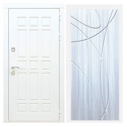 Дверь входная Great Doors Х8 Белая Шагрень ФЛ-247 Сандал Светлый