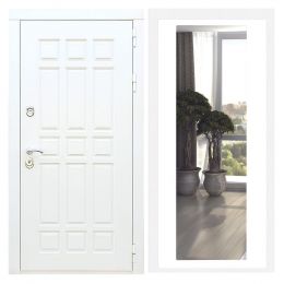 Дверь входная Great Doors Х8 Белая Шагрень Зеркало XL Белый Софт