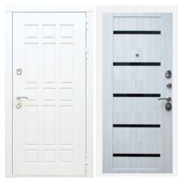 Дверь входная Great Doors Х8 Белая Шагрень Царга СБ-14 Сандал Светлый Темный Лакобель