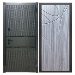 Дверь входная металлическая Great Doors Х15 Черный Кварц ФЛ-247 Сандал Серый