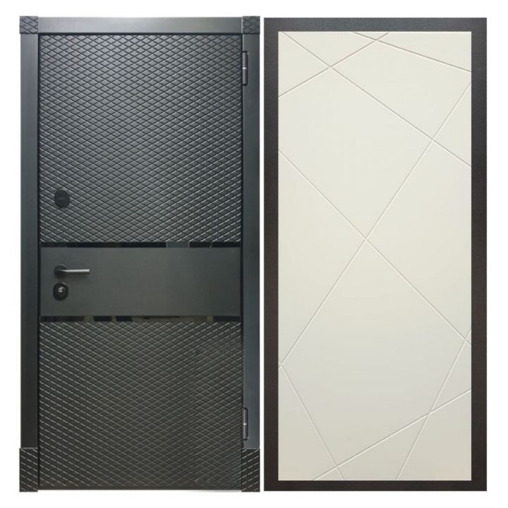 Дверь входная металлическая Great Doors Х15 Черный Кварц ФЛ-291 Софт Шампань