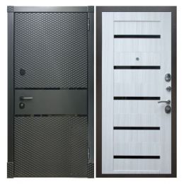 Дверь входная металлическая Great Doors Х15 Черный Кварц Царга СБ-14 Сандал Светлый Темный Лакобель