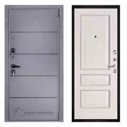 Дверь входная Двери Регионов LIBERTY H4 Вена Белая патина тон 17