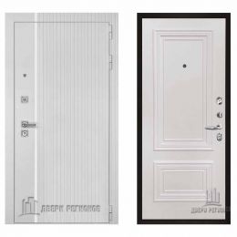 Дверь входная Двери Регионов Президент Лайн Белый Матовый Престиж Эмаль Белая