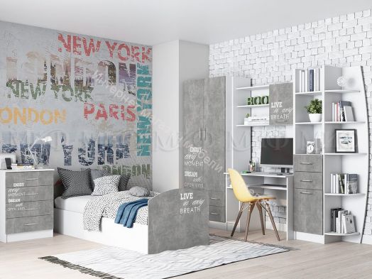 Кровать Юниор-2 ЛДСП 2,0*0,8 м Лофт