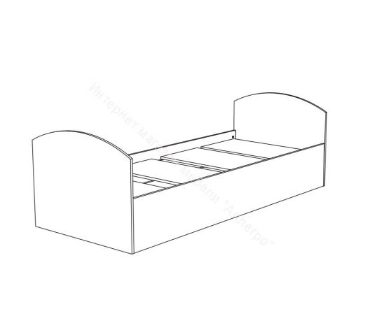 Кровать Юниор-2 ЛДСП 2,0*0,8 м Лофт