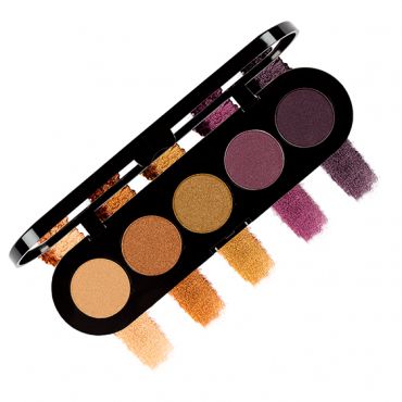 T17 Тени прессованные палитра 5 цветов Т17 пряные атласные тона, 10 гр