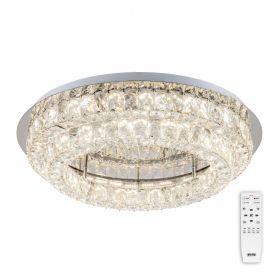 Люстра Хрустальная с Пультом Citilux Eletto Olimpia EL330C80.1 LED Хром / Ситилюкс