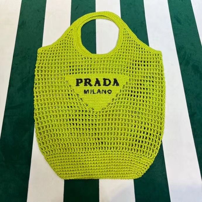 Prada Raffia Tote Bag 51x45 cm