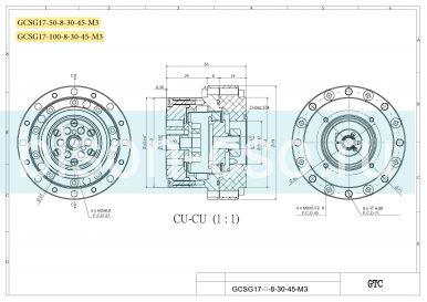 Редуктор волновой GTC GCSG17-100-8-30-45-M3