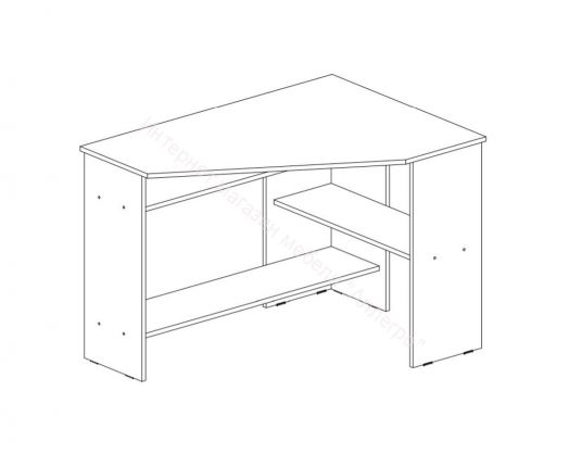 Стол компьютерный угловой №7 Белый