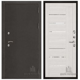 Дверь входная Двери Регионов Термо 3 Антик Темное Серебро 2110 Капучино Велюр