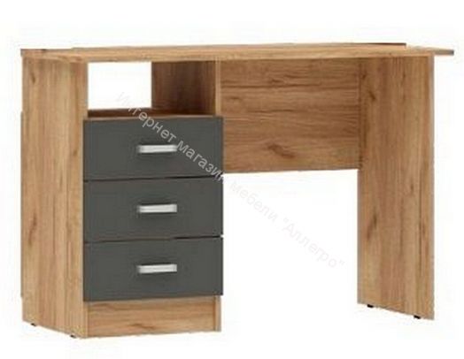 Стол письменный Мартина ЛДСП Графит, Дуб Крафт